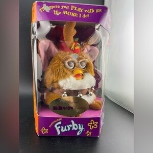 Furby Special Edition KB Toys Reindeer, Brown And White W/ Pink Ears, NEW‍‍‍‍﻿﻿﻿
